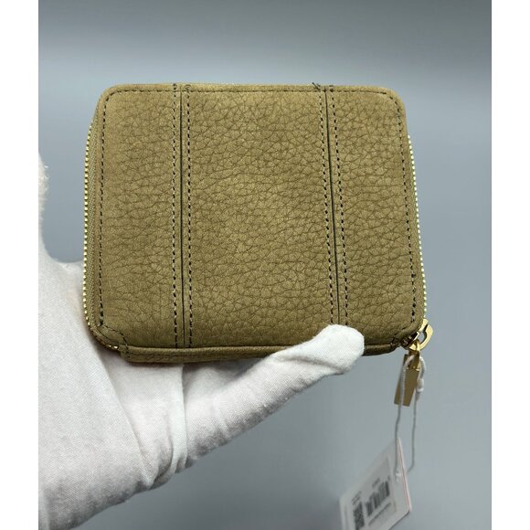 Hammitt 5 North Plume Moss Green Nubuck Leather Compact Zip Around Wallet 16470 - Picture 7 of 15